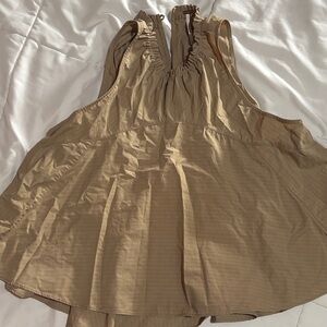 Free People Beige Sleeveless Top